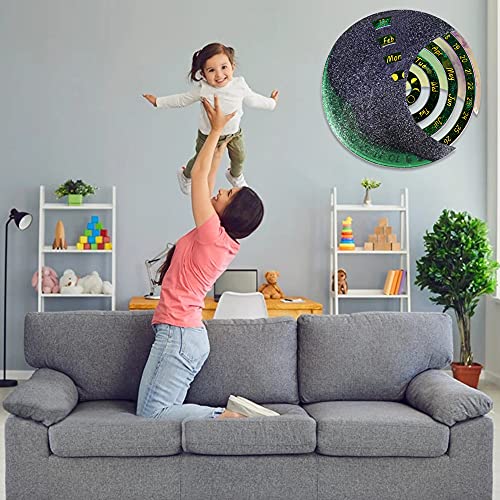 3 moldes de resina para calendario perpetuo, calendario de luna AFUNTA con 3 cuentagotas para fundición de resina, calendario para colgar en la pared, decoración de la pared del hogar