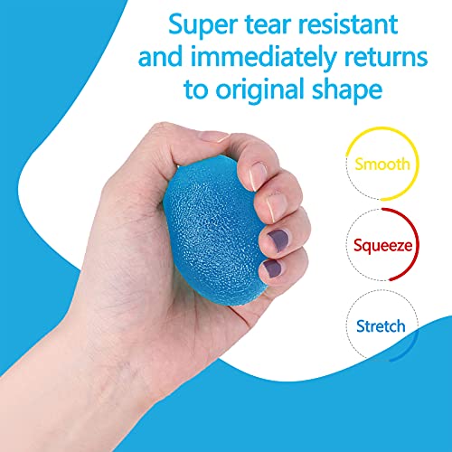 3 Piezas Anti estrés Bolas, Juguetes Antiestrés , Fortalece el Agarre Manual para el Ejercicio con los Dedos [Suave, Medio, Duro], Escalada y Rehabilitación de Manos Artríticas