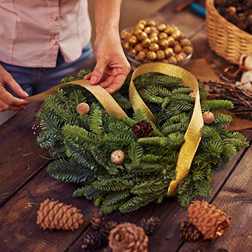 3 Piezas de Anilla de Alambre 13 Pulgadas Verde Oscuro Marco de Corona Anilla de Fabricación de Corona para Decoración de Año Nuevo Día de San Valentín SU0975 (Estilo B)