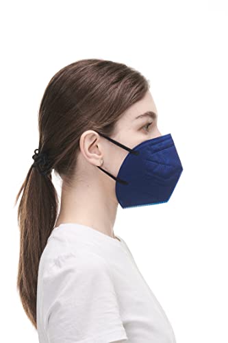 30 Mascarillas FFP2/KN95 Colores Azul Homologadas Certificación CE sin Válvula de 6 Capas, Máscara Protectora de Polvo, Mascarilla de Protección Personal con Filtros de Calidad BFE≥95, 30 Piezas