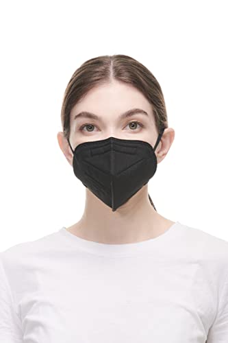 30 Mascarillas FFP2/KN95 Colores Negras Homologadas Certificación CE sin Válvula de 6 Capas, Máscara Protectora de Polvo, Mascarilla de Protección Personal con Filtros de Calidad BFE≥95, 30 Piezas