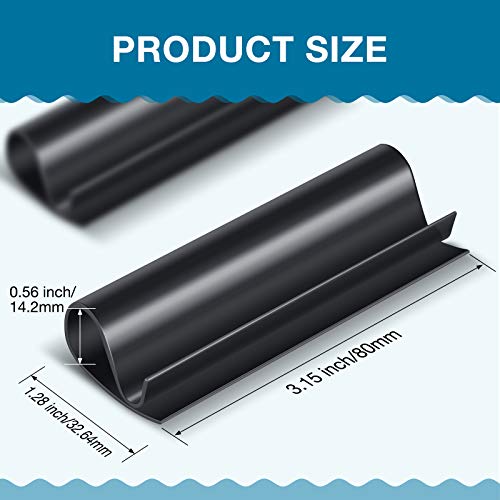 32 Piezas Clip de Funda Negra de Piscina Pinza de Cubierta de Suelo Clip de Fijar Funda de Invierno