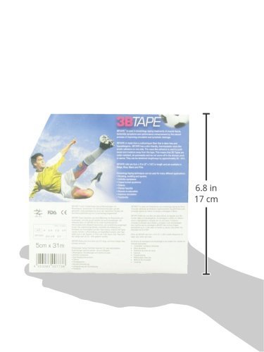 3B Scientific Cinta de kinesiología (31m x 5cm) Cinta de Soporte Elástico para Músculos y Articulaciones para Ejercicio, Deporte, Recuperación de Lesiones y Dolor Muscular - Rosa