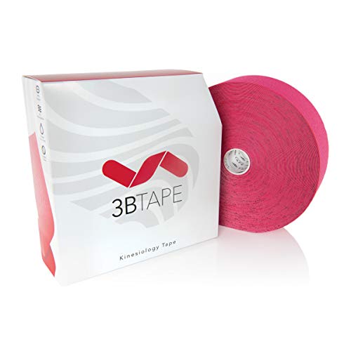 3B Scientific Cinta de kinesiología (31m x 5cm) Cinta de Soporte Elástico para Músculos y Articulaciones para Ejercicio, Deporte, Recuperación de Lesiones y Dolor Muscular - Rosa