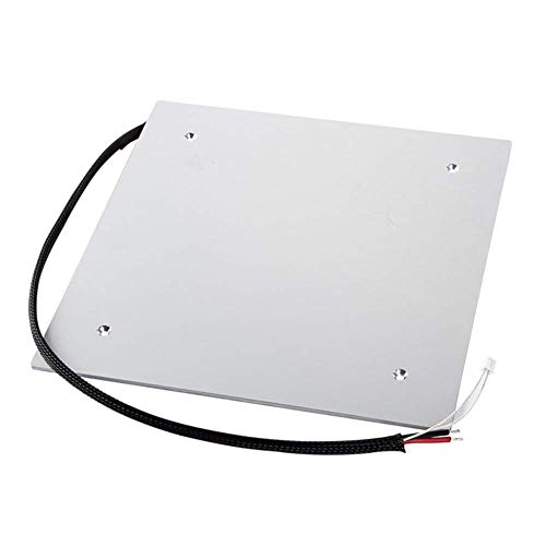 3D Impresora Caliente Cama Placa Pieza de Repuesto, Dc 24V Aluminio Heatbed Caliente Cama Plataforma con Calefacción Cama Cable Línea para Ender 3 / Ender 3 pro 3D Impresoras - 235x235mm