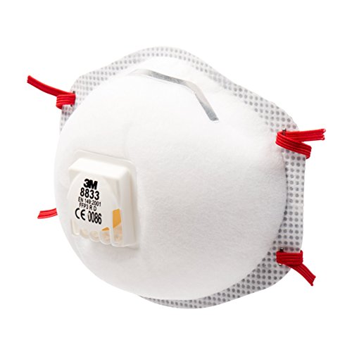 3M 8833 FFP3 respirador desechable, paquete de 10
