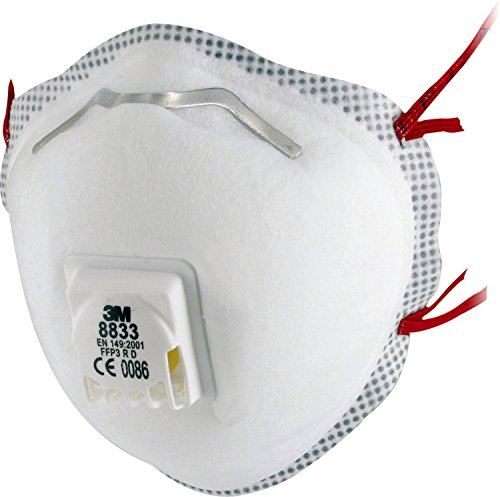 3M 8833 FFP3 respirador desechable, paquete de 10