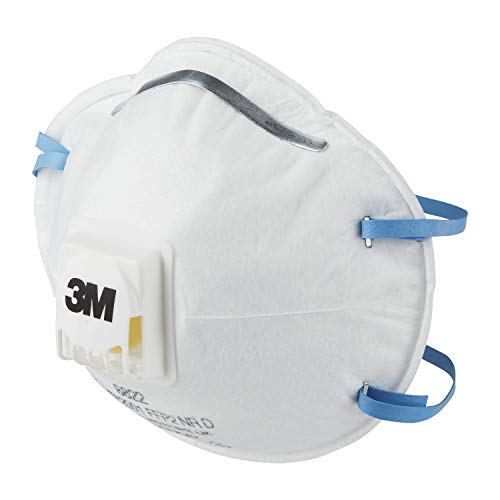 3M - Mascarilla antipolvo con válvula respiratoria, blanco, 8822PT