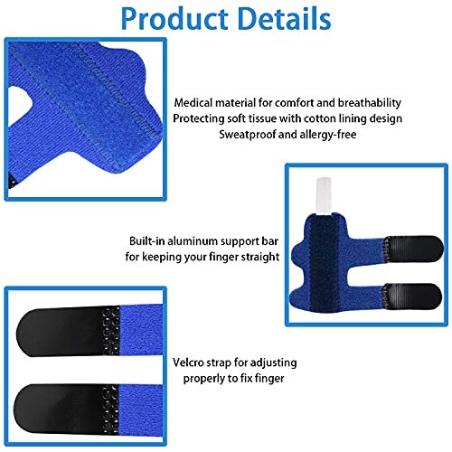 3Pcs Férulas para dedos, Férulas para dedos en gatillo Mazo Férula para dedos Enderezadora de dedos Soporte para dedos para estenosis, lesiones deportivas, alivio del dolor en los dedos
