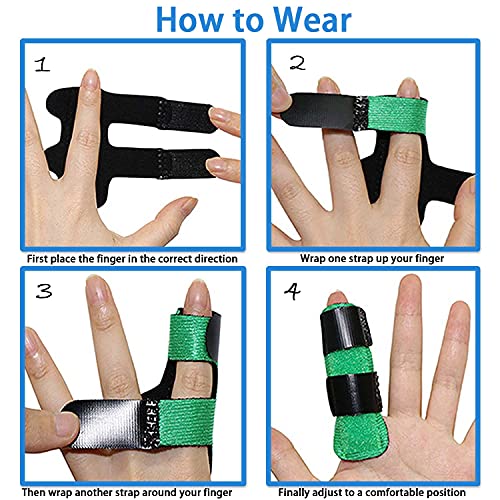 3Pcs Férulas para dedos, Férulas para dedos en gatillo Mazo Férula para dedos Enderezadora de dedos Soporte para dedos para estenosis, lesiones deportivas, alivio del dolor en los dedos