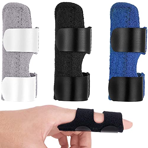 3Pcs Férulas para dedos, Férulas para dedos en gatillo Mazo Férula para dedos Enderezadora de dedos Soporte para dedos para estenosis, lesiones deportivas, alivio del dolor en los dedos