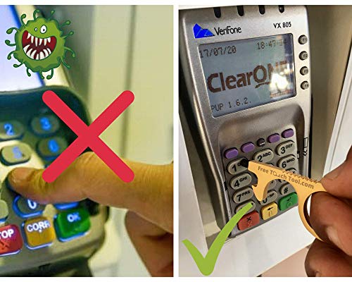3Piezas, Llavero abre puertas sin contacto, Gancho accesorio higiénico para abrir grifo de agua Wc publicos, Pulsador de pantallas tactiles movil tablet ascensor, Abridor de botellas.