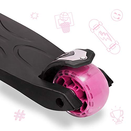 3StyleScooters® RGS-3 Patinete Scooter Tres Ruedas para Niños Mayores Niños de 7 Años o Más con Luces LED en Ruedas de 5cm, Diseño Plegable, Manillar Ajustable (Azul, 7 Años y Más)
