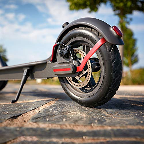 4 Piezas Accesorio de Repuesto de Scooter Incluye Soporte de Guardabarros Trasero de Guardabarros y 3 Piezas Amortiguadores de Vibraciones de Goma para Xiaomi M365/ M365 Scooter Profesional (Rojo)