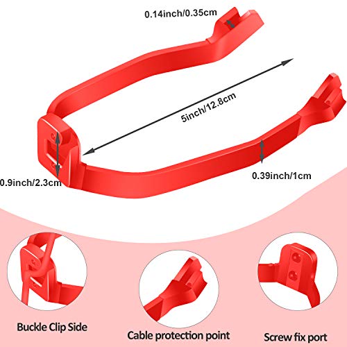 4 Piezas Accesorio de Repuesto de Scooter Incluye Soporte de Guardabarros Trasero de Guardabarros y 3 Piezas Amortiguadores de Vibraciones de Goma para Xiaomi M365/ M365 Scooter Profesional (Rojo)