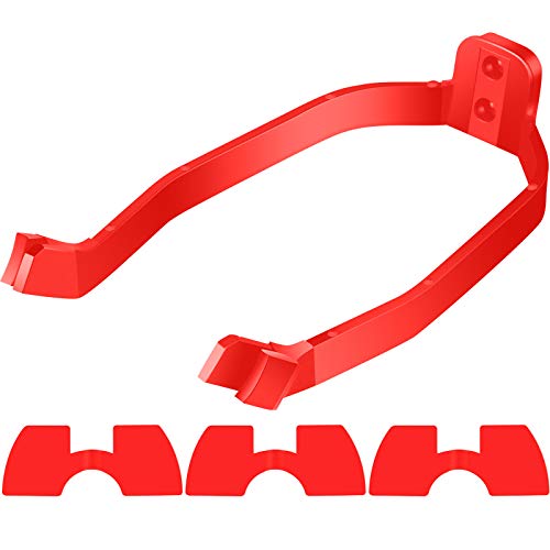 4 Piezas Accesorio de Repuesto de Scooter Incluye Soporte de Guardabarros Trasero de Guardabarros y 3 Piezas Amortiguadores de Vibraciones de Goma para Xiaomi M365/ M365 Scooter Profesional (Rojo)