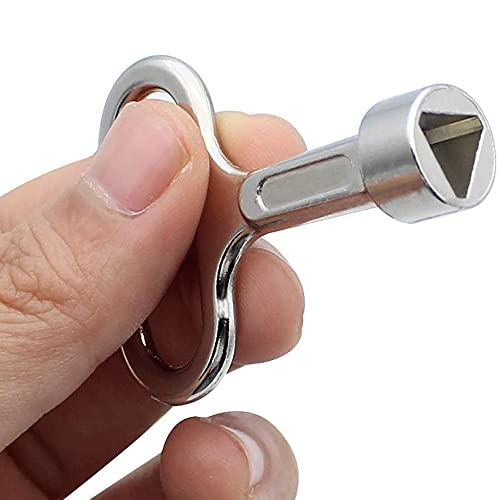 4 Piezas Llaves De Bloqueo Triangular,Clave Del Gabinete Del Radiador Llave Triangular Universal Multifunción Llave Cuadro Eléctrico Para Medidor De Agua, Válvula De Elevador, Puerta De Armario
