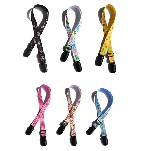 4 UNIDS Colorido Ajustable Ancianos / Adulto / Bebé / Niño Servilletero Bib Broche Titular Cordón Correa para el Cuello para Toalla Delantal Manta (Color al azar)