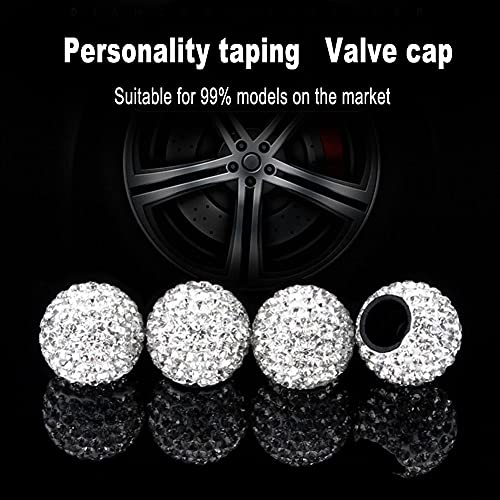 4CPS Bling Bling Tapones Valvula Coche,MoreChioce Válvula de Neumático de Rueda de Automóvil Universal Tapón de Válvula a Prueba de Polvo Decoración de Cubo Derueda Externa de Automóvil,Rojo