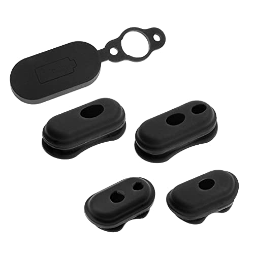 5 unidades de silicona para carga y puerto, protección negra, impermeables, antipolvo, conector de carga y puerto protector compatible con 1 S M365/Pro Scooter eléctrico