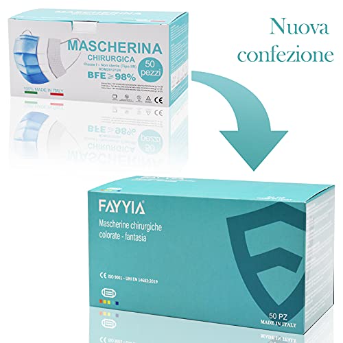 50 Mascarilla Adultos, Mascarillas de Color BFE ≥98%, Mascarillas_Homologadas_3 Capas De Tipo IIR Con Certificado CE, Mascarillas_Alta Eficiencia Filtración (Multicolor M16)