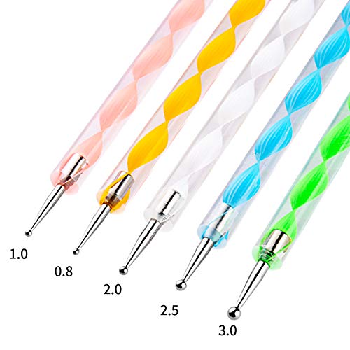 5Psc Pintura Pening Detailing Pen, Pluma de Uñas,Kit de Manicura decorar uñas decoración,Nail Art Design Pintura Pening Kit profesional