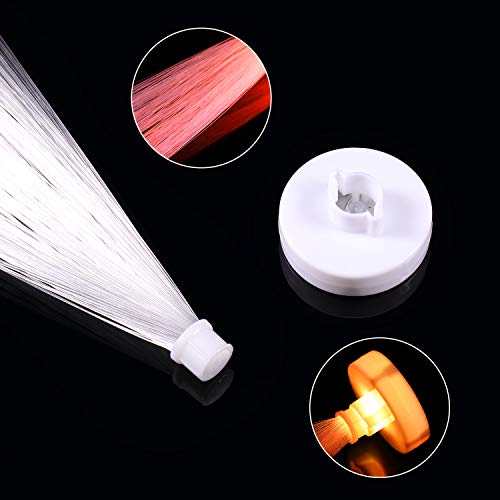 6 Piezas Lámpara de Fibra Óptica LED de Cambio de Color, 7 Colores Luz de Noche Lámpara Calmante para Decoración de Mesa Salones Dormitorios Regalos y Más