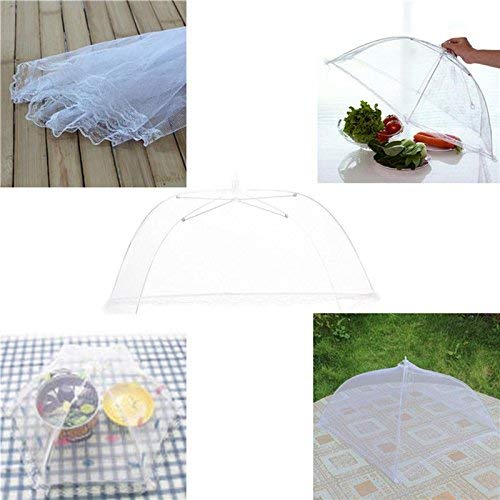 6 Piezas Large-Up Mesh Screen Food Cover Carpa Paraguas Reutilizable nd Plegable Outdoor Picnic Food Covers Mesh Food Cover Net jardín, Picnic al Aire Libre