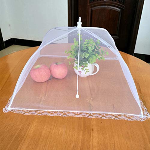 6 Piezas Large-Up Mesh Screen Food Cover Carpa Paraguas Reutilizable nd Plegable Outdoor Picnic Food Covers Mesh Food Cover Net jardín, Picnic al Aire Libre