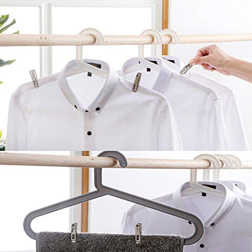 60 Pinzas de Acero Inoxidable para Ropa，con Férula Extendida para Apretarla，Pinza Metálica Multifuncional Ideal para Secar Ropa y Sellar Alimentos