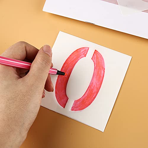 62 Piezas Plantillas Letras, Plantillas de Pintura Del Alfabeto, Reutilizables Números y Letras Pintura Stencil para Dibujo Spray Arte Manualidades (3 Pulgadas)