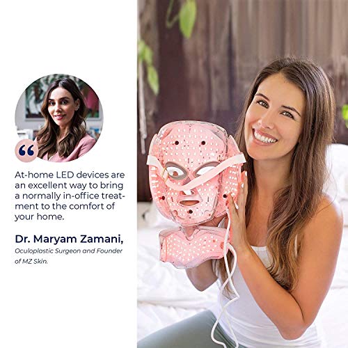 7 Color LED máscara Light Therapypara Cara y Cuello, LED Máscara Facial Rejuvenecimiento de la Piel Saludable