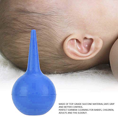 75 ml Pera de goma, Limpiador de Oídos, Removedor de Cera de Oído, bola de limpieza de goma, Ear Wax Removal Tool, Para bebés, jóvenes y adolescentes adultos (blue)