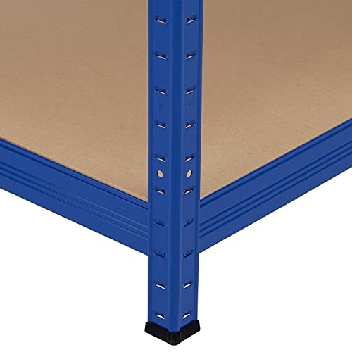 7H SEVEN HOUSE Pack 2 Estanterías Modulares Azul con 5 Baldas Ajustables 180x120x60cm 1250Kg 7house