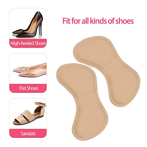8 pares Cojines para Talón,Forros para El Talón, Plantillas de Zapatos Autoadhesivas,Protector para El Cuidado de Los Pies,Evitar Rozaduras