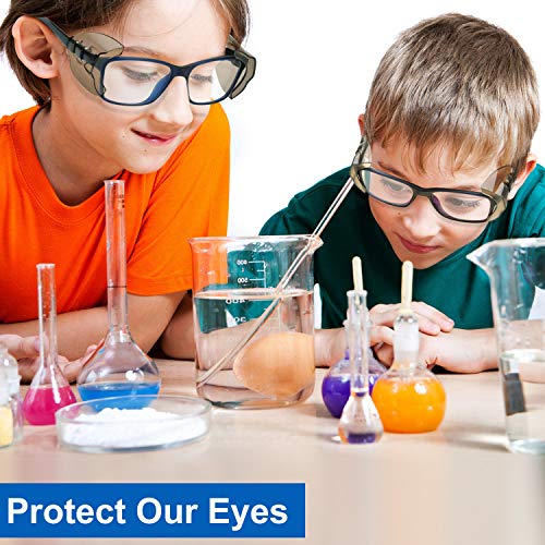 8 Pares Protectores Antideslizantes Laterales de Gafas de Seguridad Protector Transparente Se Adapta a Anteojos Medianos Pequeños Agregue Más Protección a Gafas Seguridad (Transparente y Negro)