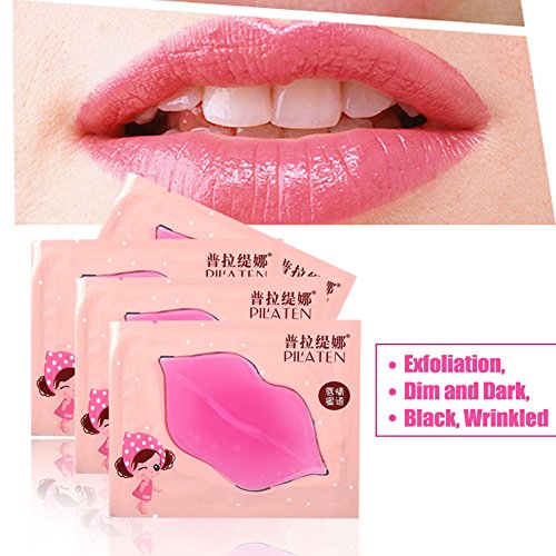 8 Piezas Máscara de Labios Mascarillas Colágenas de Labios para Reducir las Líneas de los Labios, Mejorar las Líneas de los Labios