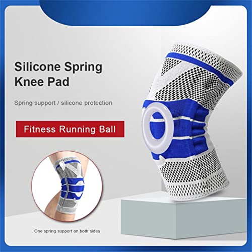 A-YSJ Rodillera Silicona Nylon Kneepad Transpirable al Aire Libre Aptitud Anti-Collision Kneepad Presurized Elashled Support Rodilleras (Color : Grün, Size : XL)