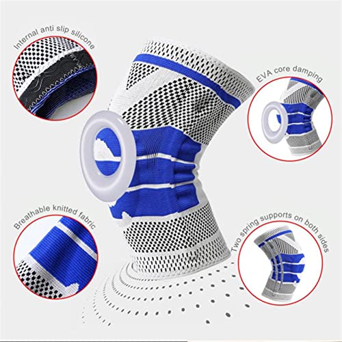 A-YSJ Rodillera Silicona Nylon Kneepad Transpirable al Aire Libre Aptitud Anti-Collision Kneepad Presurized Elashled Support Rodilleras (Color : Grün, Size : XL)