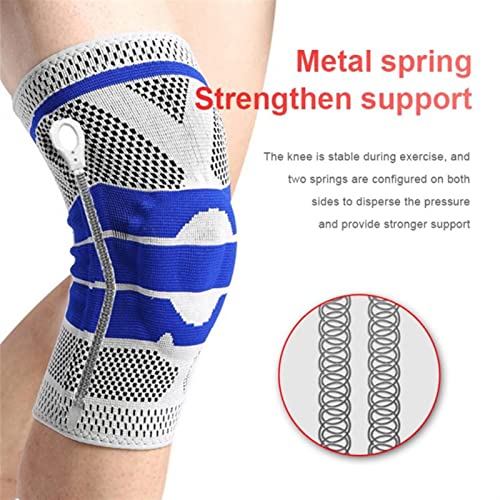 A-YSJ Rodillera Silicona Nylon Kneepad Transpirable al Aire Libre Aptitud Anti-Collision Kneepad Presurized Elashled Support Rodilleras (Color : Grün, Size : XL)