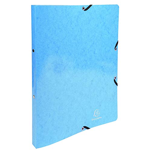 A4 Fino 2 Carpeta Anillas 15mm Elástico Brillante Color - Luz Azul
