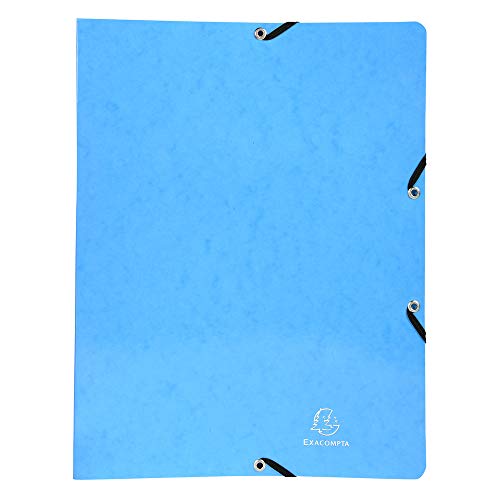 A4 Fino 2 Carpeta Anillas 15mm Elástico Brillante Color - Luz Azul