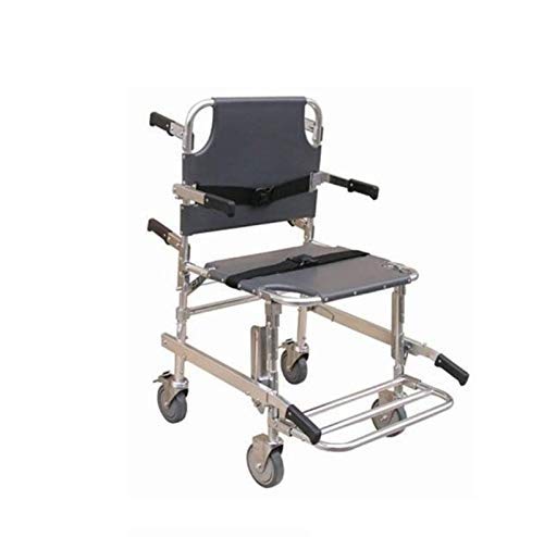 AA-SS Silla de Escalera médica, JXSD- Silla de evacuación 4 Ruedas, Elevador de Silla de Escalera Plegable de Transporte de Ambulancia con Hebillas de liberación rápida, Capacidad de Carga 400 LB