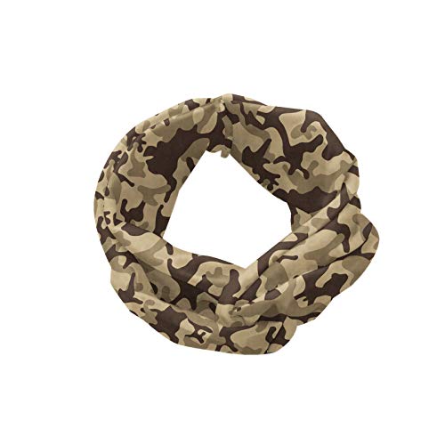ABAKUHAUS Diadame camo, Banda Elástica y Suave para Mujer para Deportes y Uso Diario Continua clásico camuflaje Repetir impresión Tierra Tonos de Repetición, Gris pardo pálido sepia