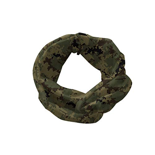 ABAKUHAUS Diadame Camuflaje, Banda Elástica y Suave para Mujer para Deportes y Uso Diario Diseño Digital Pixel Repitiendo el modelo de Camo, Ejército gris pardo oscuro Verde