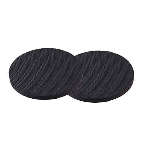 Abaodam 2 rodilleras para entrenamiento de yoga, cojín grueso y redondo de TPE para yoga, yoga, pilates, entrenamiento, almohadilla de apoyo para manos, muñecas, codos, hombros (negro)