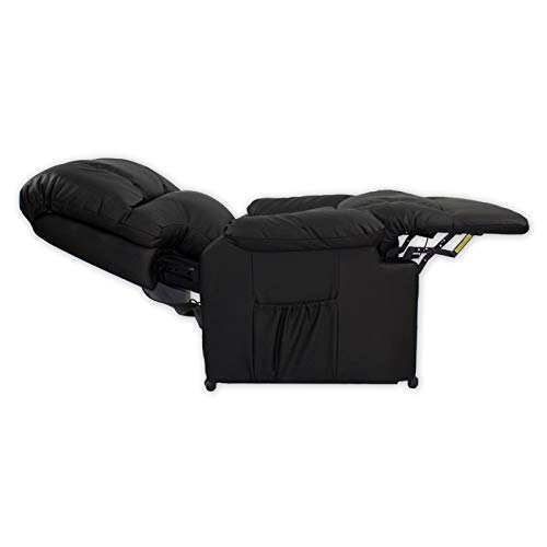 ABDC NEW Delta Shop - Sillon Masaje Relax LEVANTAPERSONAS 8 Motores + Calor Lumbar - Color Negro