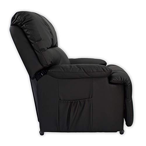 ABDC NEW Delta Shop - Sillon Masaje Relax LEVANTAPERSONAS 8 Motores + Calor Lumbar - Color Negro