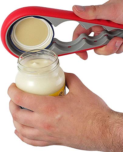 Abridor de Tarros,2 PCS Abridor de Frascos y Abrebotellas Multifunción Abridor de Botellas Giratoria para Manos Débiles Abrelatas Personas Mayores Artritis Abuelos Regalos 4 en 1 + 5 en 1
