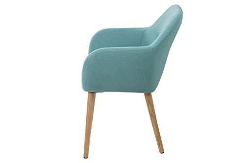 AC Design Furniture 0000061257 1 Sillas de Comedor, Tela, Gasolina Ligera, 59 x 57 x 83 cm